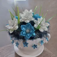 گل کریستال وگل بافتنی|گل مصنوعی|یزد, |دیوار