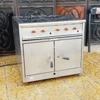 اجاق گاز فر دار چهار شعله تمام استیل درحد آکبند|کافی‌شاپ و رستوران|نسیم‌شهر, |دیوار