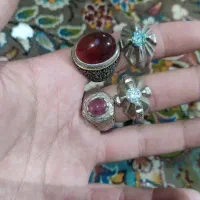 ۴تا انگشتر های نقره دستساز همگی یکجا فقط گرمی ۱۷۰