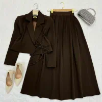 کت و دامن کرپ پاییزه