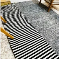 گلیم مدرن پشمی قرمز|گلیم، جاجیم، گبه|بروجرد, |دیوار