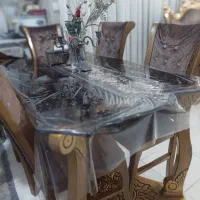 میزناهارخوری۶نفره شیشه|میز و صندلی غذاخوری|اصفهان, نصرآباد|دیوار