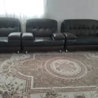 مبل تمام چرم 7 نفره|مبلمان خانگی و میز عسلی|بندر انزلی, جهانگانی|دیوار