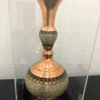 گلدان مس و خاتم اعلا برند شاهین شیرازی/ نو
