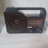 رادیو فلش رم بلوتوث مهتابی شارژی در حد نو