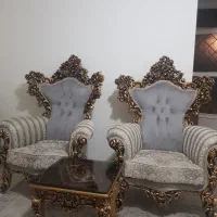 فروش فوری مبلمان استیل هفت نفره و میز ناهارخوری|مبلمان خانگی و میز عسلی|تهران, کامرانیه|دیوار