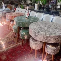 میز و صندلی مدل پاف ست چهار نفره سنتی و ساده|میز و صندلی غذاخوری|شیراز, وزیرآباد|دیوار