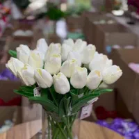 دسته گل لاله مصنوعی/لاله سفید عروس/دسته گل عروس|گل مصنوعی|رشت, رشتیان|دیوار