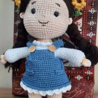 عروسک دختر دست بافت|اسباب‌بازی بچه|شیراز, ارم|دیوار