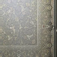 یک جفت فرش ۹متری ۱۲۰۰شانه افشان زمینه نقره ای