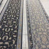 فرش گل پیچک نقره دودی موکت مدرن