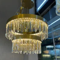 لوستر کریستال آرتین مدرن ۶۰×۴۰ دوطبقه|لوستر و چراغ آویز|تهران, نیروی هوایی (پیروزی)|دیوار
