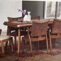 میز غذا خوری پیچک راش گردو