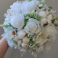 دسته گل عروس مصنوعی با گل های خارجی وارداتی|گل مصنوعی|تهران, تهرانپارس غربی|دیوار