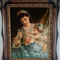 تابلو فرش دستبافت چله ابریشم مهرمادر (چاخچاخا)