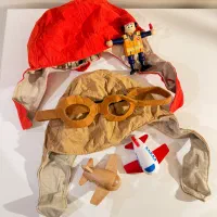 کلاه و عینک خلبانی کودک با اکسسوری