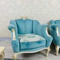 مبل هفت نفره با جلو مبلی و دو عسلی|مبلمان خانگی و میز عسلی|خرمآباد, |دیوار