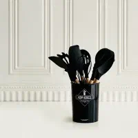 کفگیر ملاقه سیلیکونی و چوبی