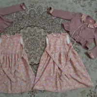 دودست کت پیراهن راه کبریتی دخترونه مثل نو ۶ سال