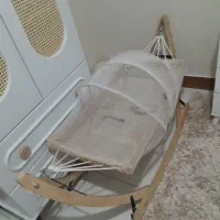 گهواره تاشو با پشه بند و تشک بازی کودک|تخت و صندلی بچه|سامان, |دیوار