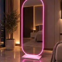 آینه قدی نئونی ایستاده پایه دار