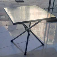 میز فلزی پایه تلسکوپی گالوانیزه تاشو