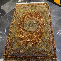 قالیچه زرع نیم تمام ابریشم دستی هدیه دادن بهم