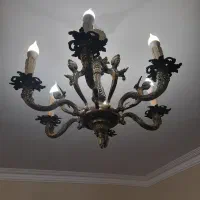 لوستر 6 شاخه برنزی|لوستر و چراغ آویز|تهران, دانشگاه شریف|دیوار