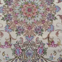 قالیچه دستبافت بیضی (۱/۵×۲) رج ۵۰ بافت تبریز|فرش|تبریز, |دیوار