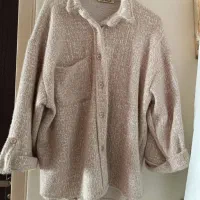 مانتو و شال پاییزه کرم رنگ