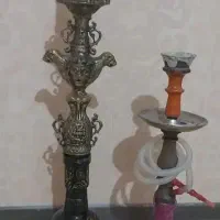 قلیان دوعدد برنجی وچوبی