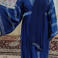 مانتو عبا ساتن سیلک نگین دار
