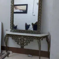 آینه و کنسول تمام برنز اصل و سنگ مرمر طبیعی