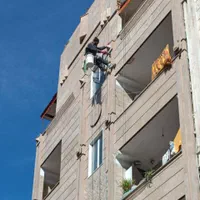 پیچ ورولپلاک رول پلاک کردن سنگ نما با طناب راپل|خدمات پیشه و مهارت|شهریار, شهریار|دیوار