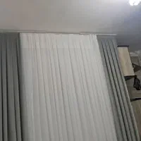 شال پرده مخمل طوسی