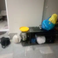 بوفه معرق و میز تلویزیون شیشه ای سالم|بوفه، ویترین، کنسول|پرند, فاز ۶|دیوار