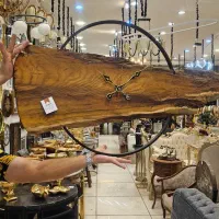 ساعت دیواری روستیک چوب طبیعی