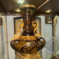 کریستال گلدکیش پایه برنزی