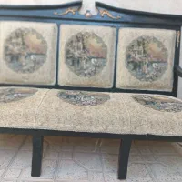 مبل سلطنتی کلاسیک ۷ نفره|مبلمان خانگی و میز عسلی|ایوان, |دیوار