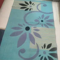 فرش ماشینی رنگ ابی فیروزه ای