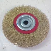 سنگ سنباده و فرچه سیمی طلایی محک