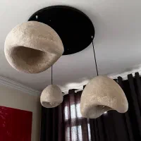 لوستر پاپیه ماشه ۳ تایی