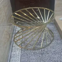 میز گرد پایه استیل