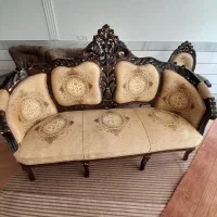 مبل ۹ نفره در حد نو خیلی تمیز ۲۵ میلیون با کاور|مبلمان خانگی و میز عسلی|مبارکه, |دیوار