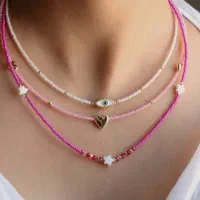 دستبند گردنبند با مروارید و منجوق