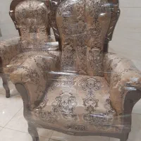 مبل استیل سلطنتی عربی۹نفره تمام چوب گردو منبت دست|مبلمان خانگی و میز عسلی|قزوین, |دیوار