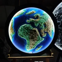 تابلو زمین شبتاب ،هم تابلو هم چراغ خواب