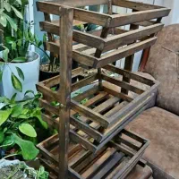 استند چرخدار چوبی ۳طبقه جادار(تک و خاص)