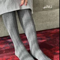 جوراب شلواری و جوراب ساق بلند گندمی