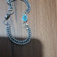 دستبند تیتانیوم نگین فیروزه